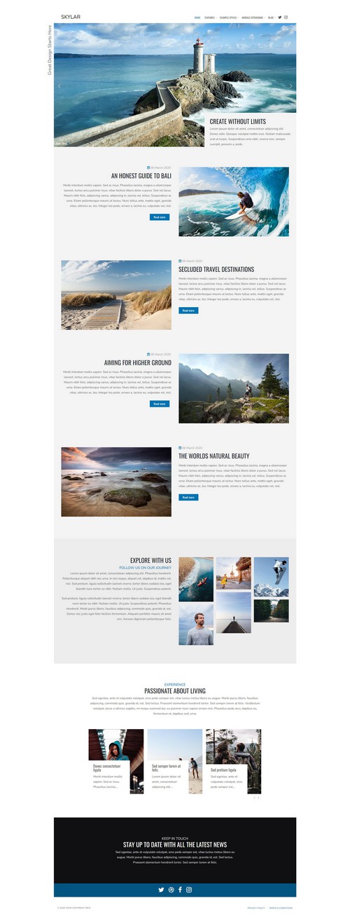 Skylar - Joomla 4 Template for a Blog or a Journalistic Site