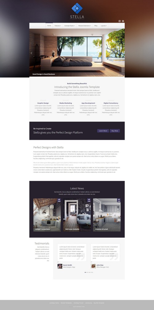 Stella - Hotel, Guest-house, and Accomodations Joomla 4 Template