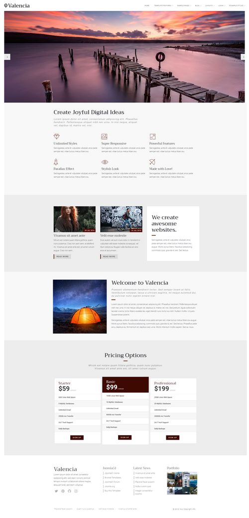 Valencia - Refined Beauty and Functional Joomla Template