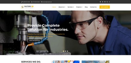 Factory Plus - Industrial & Construction Business Joomla Template