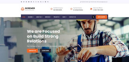 Screwer - Factory and Industrial Business Joomla 4 Template
