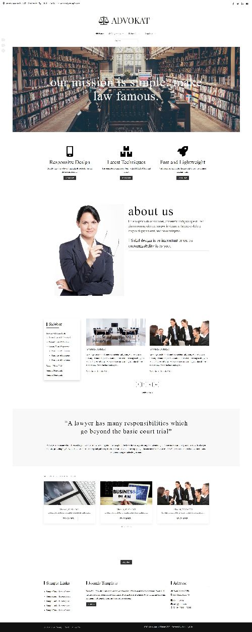 Advocat - Lawyer and Law Firms Websites Joomla Template