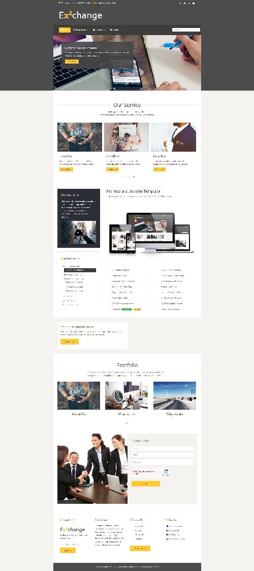 Exchange - Responsive Multipurpose Website Joomla Template