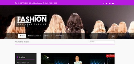 Fashion - Fashion, Music, Artist Websites Joomla Template
