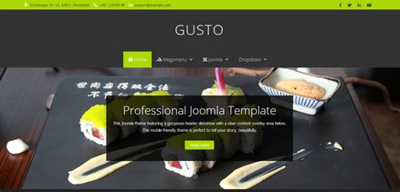 Gusto - Restaurant, Sushi Bar Websites Joomla 4 Template