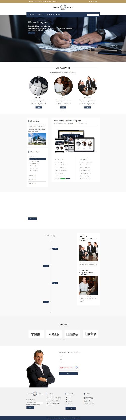 Lawyer - Law Firms and Lawyers Websites Joomla Template
