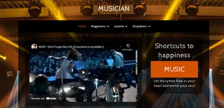 Musician - Artist Musician Concerts Sites Joomla 4 Template
