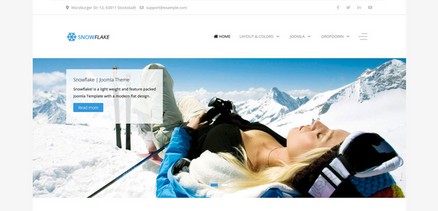 Snowflake - Hotel and Resort Skiing Sites Joomla 4 Template