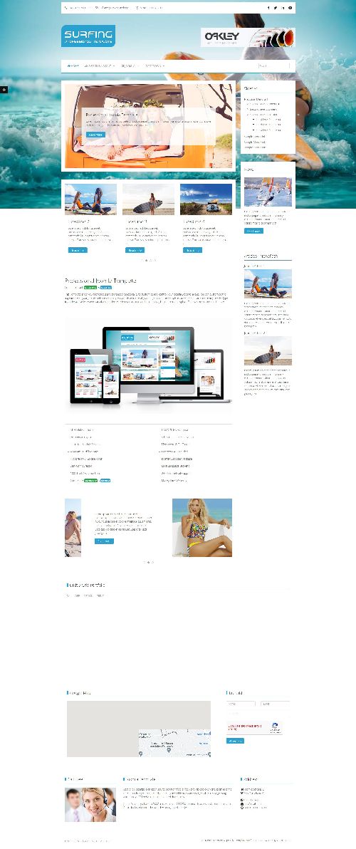 Surfing - Surf Center Surf Dealers Sites Joomla Template