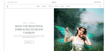 JA Vogue - Fashion and Beauty Blog/Magazine Template