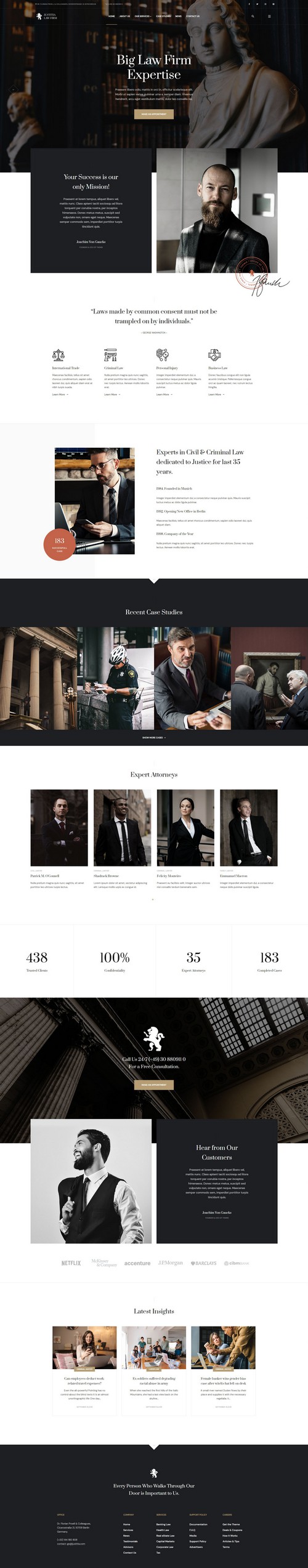 JA Justitia - Law Firm Lawyers Websites Joomla Template