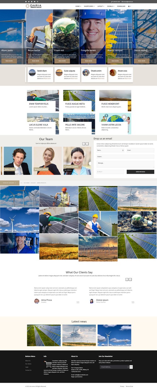 Daria - Green Business Sustainable Energy Joomla Template