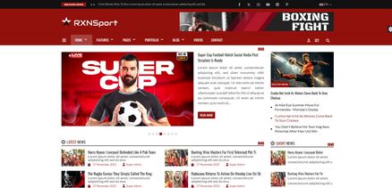 Rxnsport - Joomla Sports and Sport News Template