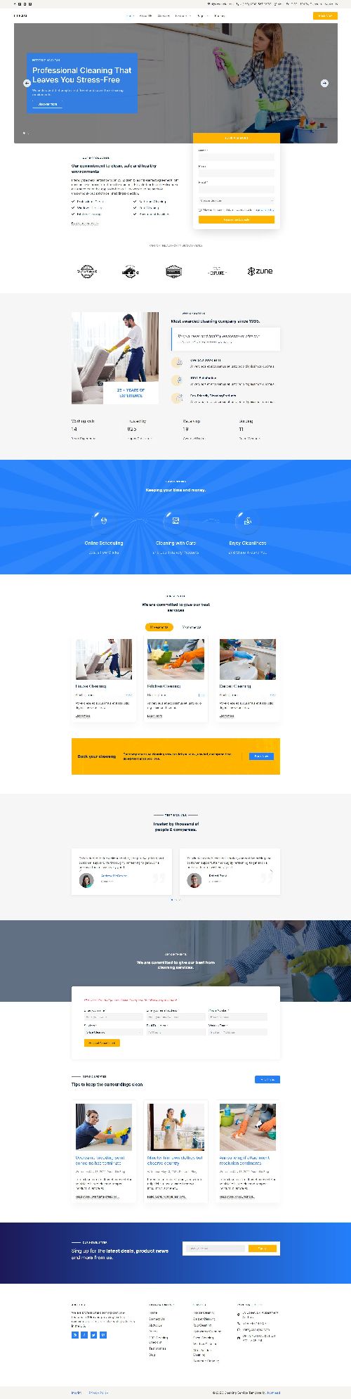 Clean - Responsive Cleaning Services Sites Joomla 4 Template