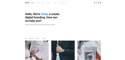 Minix - Minimal and Modern Portfolio Joomla 4 Template