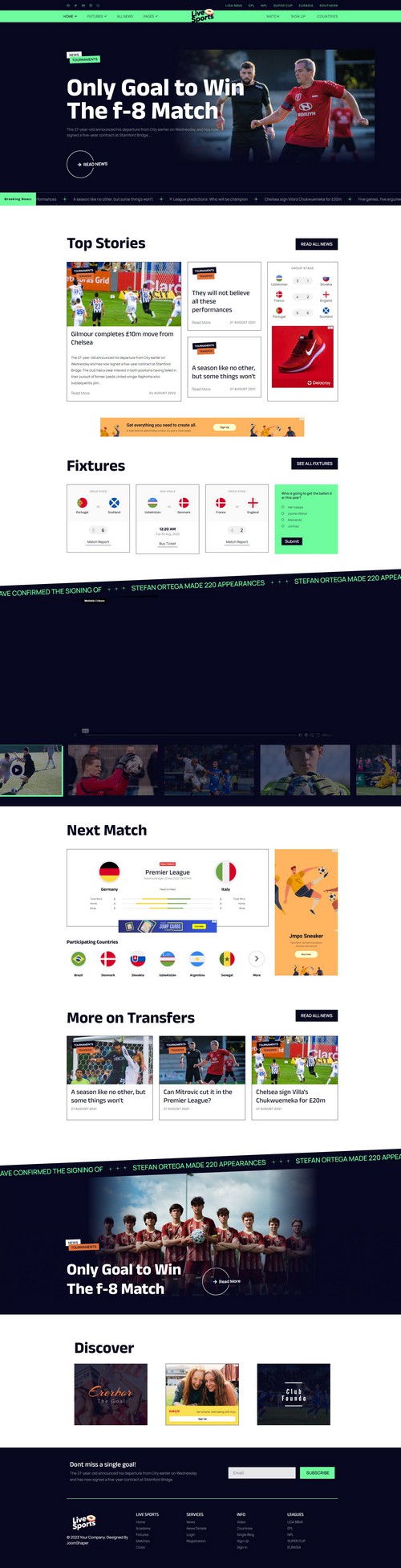 Live Sports - All-in-one Joomla Template for Sports Websites
