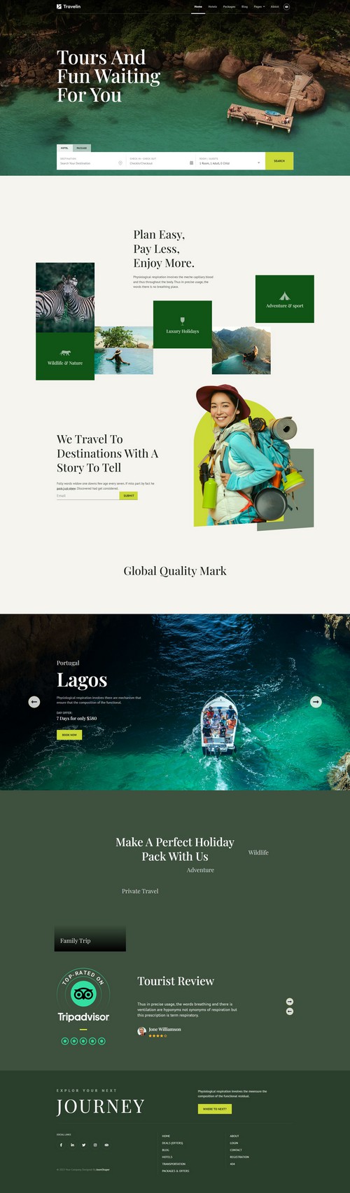 Travelin - Joomla Template for creating Trip Booking Sites