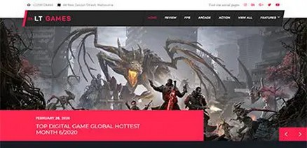 LT Games - Free eSport Gaming Joomla 4 Template Website
