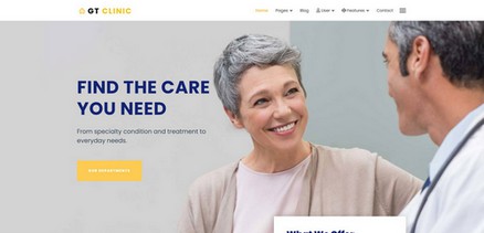 GT Clinic - Medical Service Companies, and Hospital Joomla 4 Template