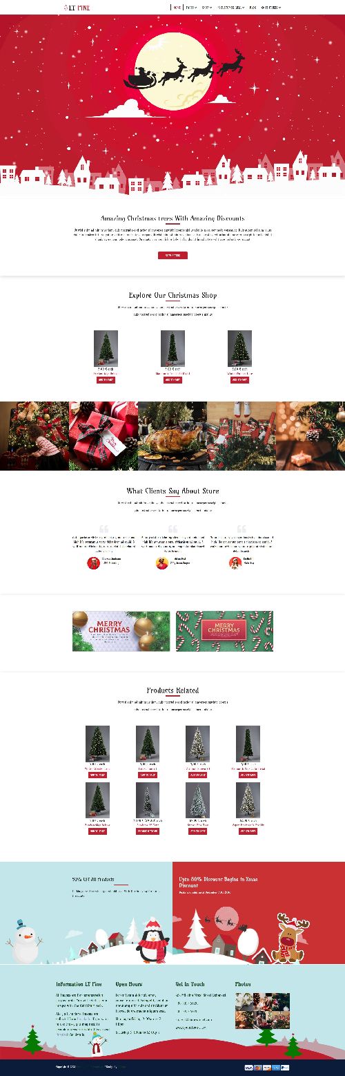 LT Pine - Christmas Tree Store Event Joomla 4 Template