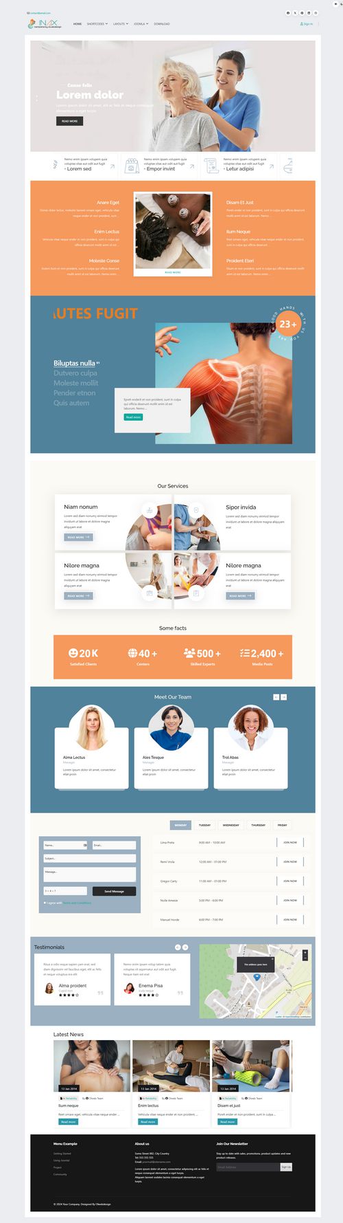 Inax - Therapy and Rehabilitation Joomla Template