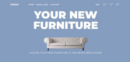 Phoca Mebel - Furniture eCommerce Free Professional Joomla 4 Template