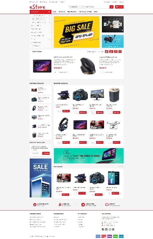 eStore - Joomla 4 Template for creating eCommerce Websites
