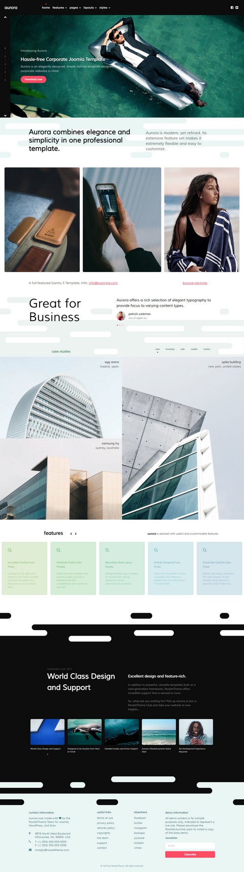Aurora - Corporate Agency & Business Joomla 4 Template
