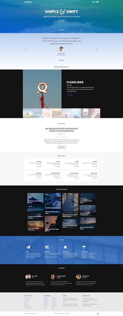 Isotope - Joomla 4 Template for Agencies, Corporates