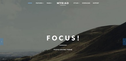 Myriad - Prefect  Joomla 4 Template for Photographers