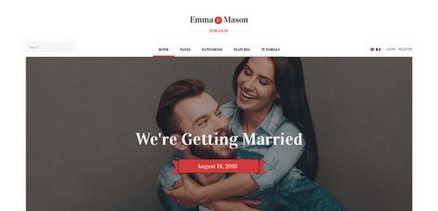 Emma and Mason - Wedding Websites Joomla 4 Template