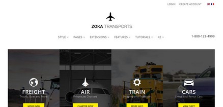 Zoka Transports - Transport Services Website Joomla 4 Template