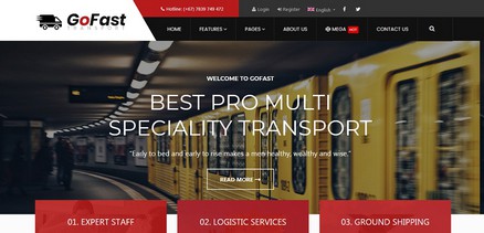 GoFast - Multipurpose Transport & Logistics Joomla Template