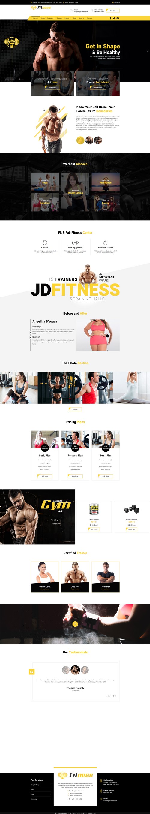 Fitness - Joomla 4 Template for Gym Studio and Fitness Instructors
