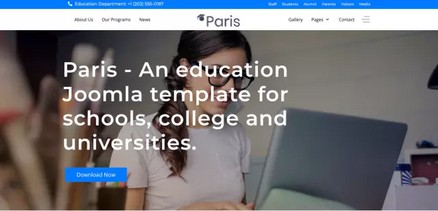 Paris - Joomla 4 Template for Schools, College and Universities