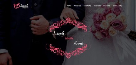 Joseph Wedding - Wedding Invitation Free Joomla 4 Template