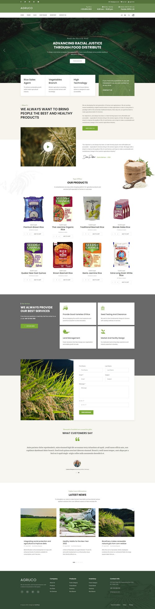 Agruco - Agriculture & Organic Food Joomla Template
