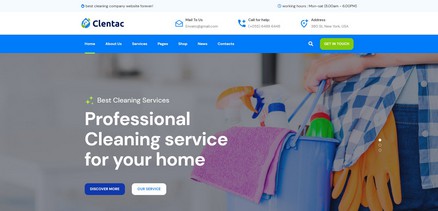 Clentac - Responsive Cleaning Services Joomla Template