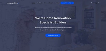 Construction - Gantry 5, Interior websites Joomla Template