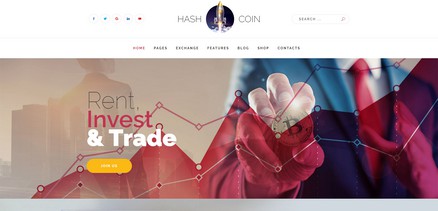HashCoin Plus - Bitcoin Crypto Currency Joomla 4 Template