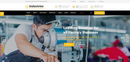 Industries - Factory & Engineering Business Joomla 4 Template