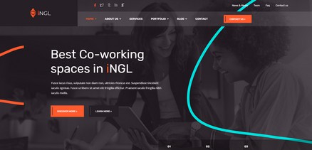 Ingl - Responsive Coworking Spaces Websites Joomla Template