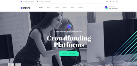 Krowd - Crowdfunding Projects & Charity Joomla 4 Template