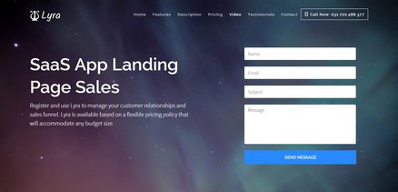 Lyra - SaaS App Landing Page Joomla 4 Template