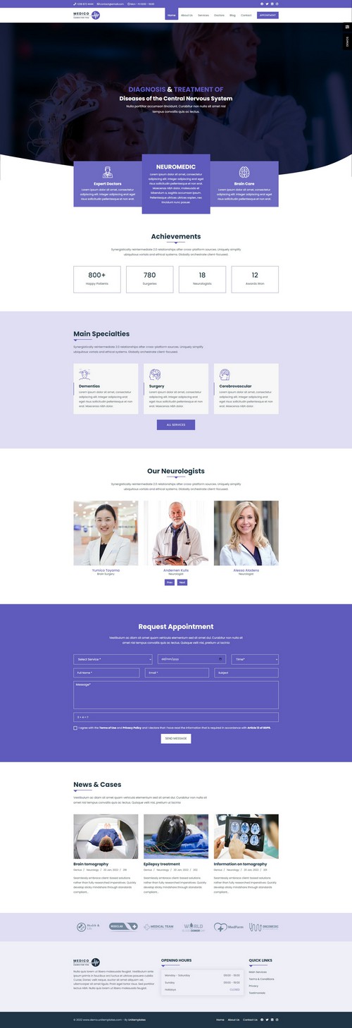 Medico - Joomla Template For Healthcare With Prebuilt Websites