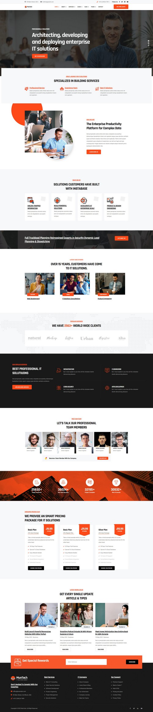 MunTech - IT Solutions and Company Services Joomla Template