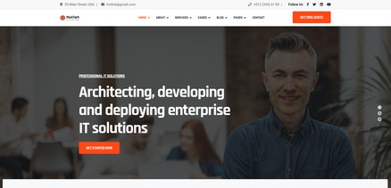 MunTech - IT Solutions and Company Services Joomla 4 Template