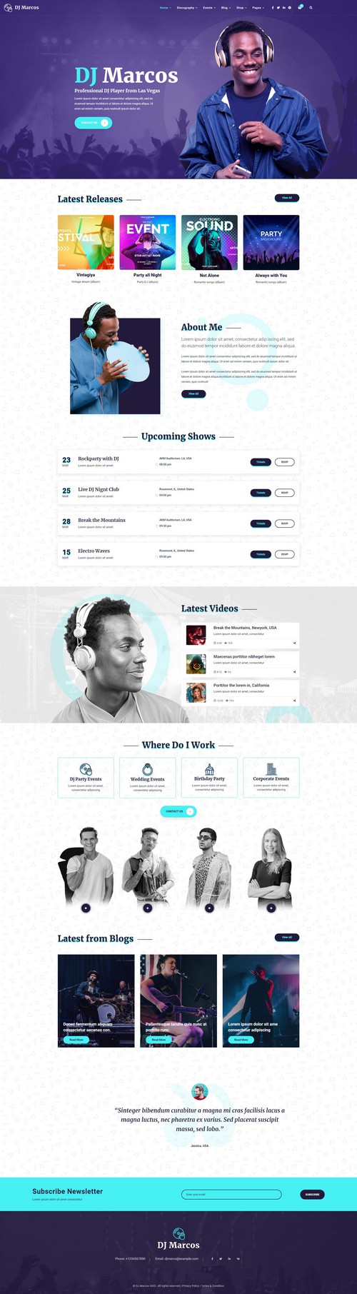 Musiziya - Musician & Music Band websites Joomla Template