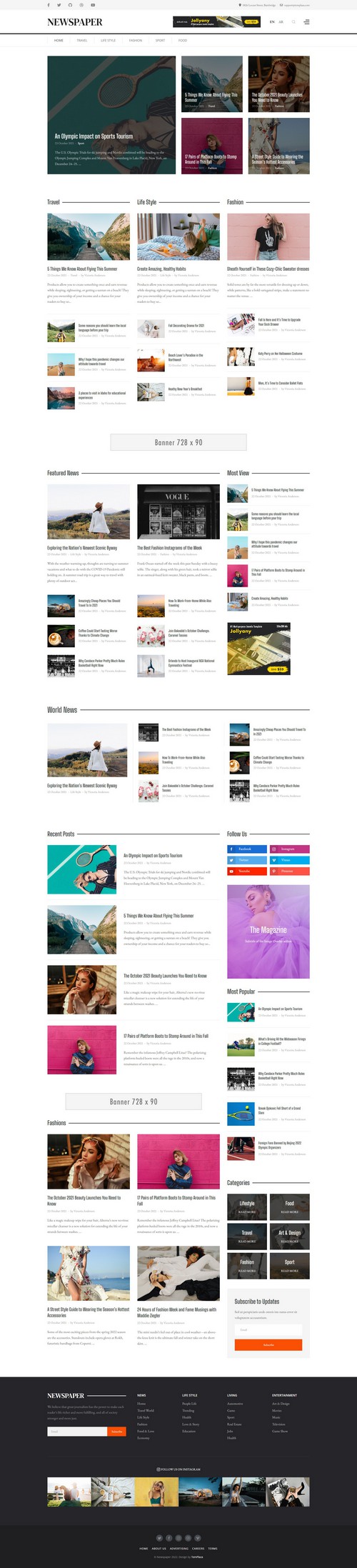 Newspaper - Magazine, News Portal Joomla 4 Template