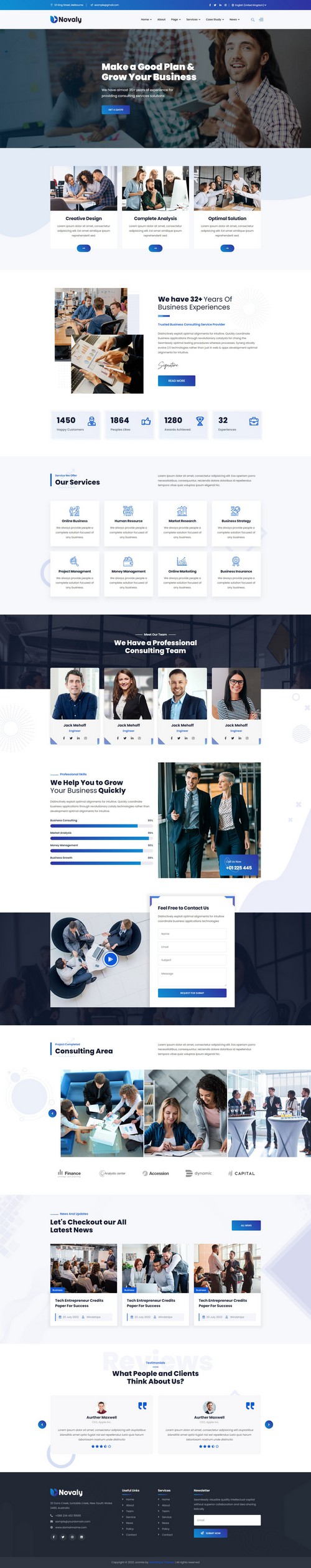 Novaly - Consulting & Business Joomla Template